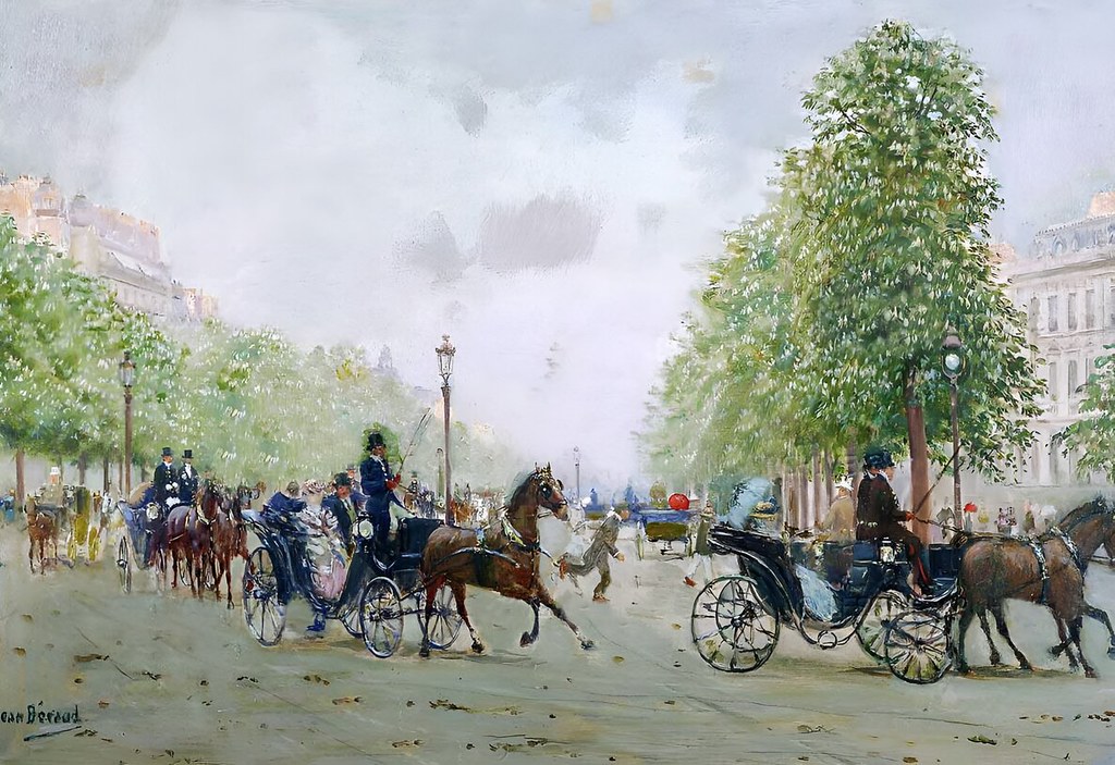 The Promenade on the Champs-Elysees by Jean-Georges Béraud.