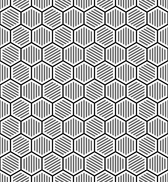 WHITE VECTOR SEAMLESS BACKGROUND WITH GRAY HEXAGONS