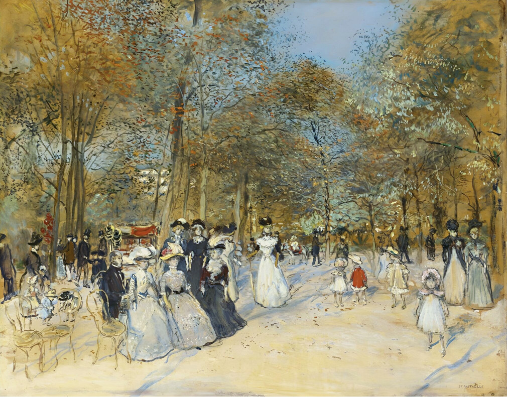 The Champs-Elysees by Jean-François Raffaëlli c1880.