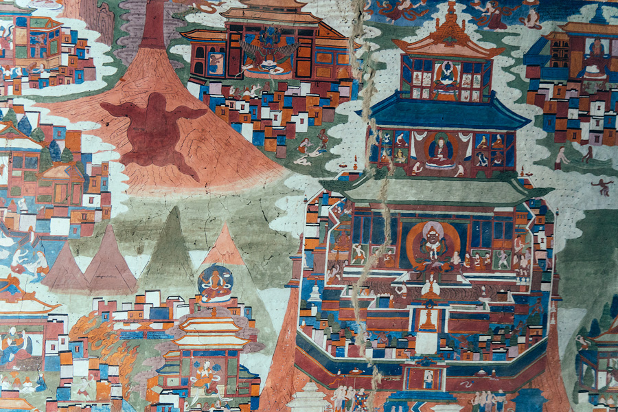 Фрески храма Ченрезиг Лхакханг