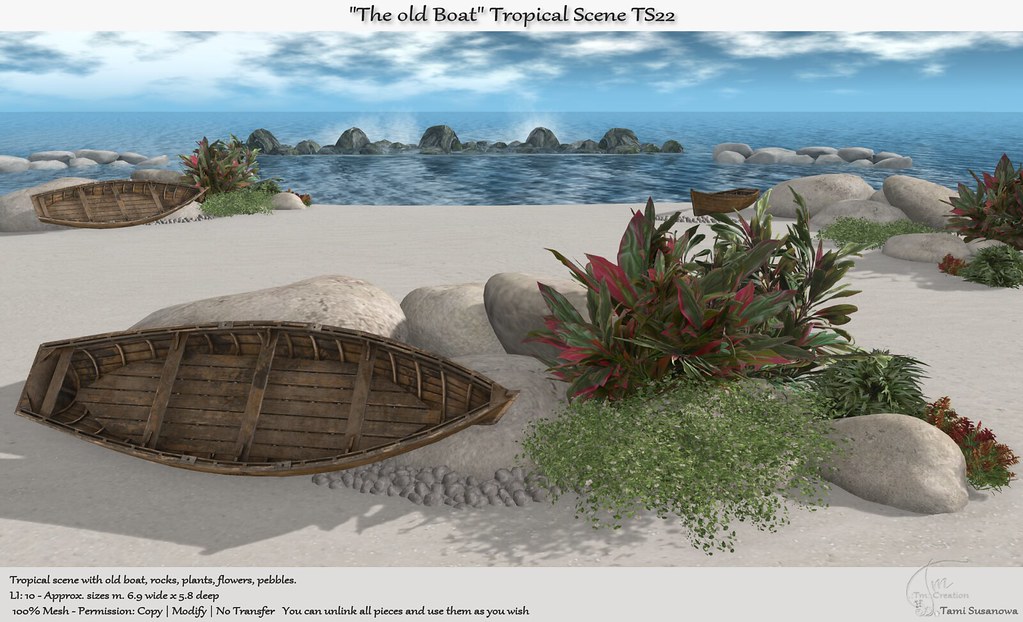 .:Tm:.Creation "The old Boat" Tropical Scene TS22