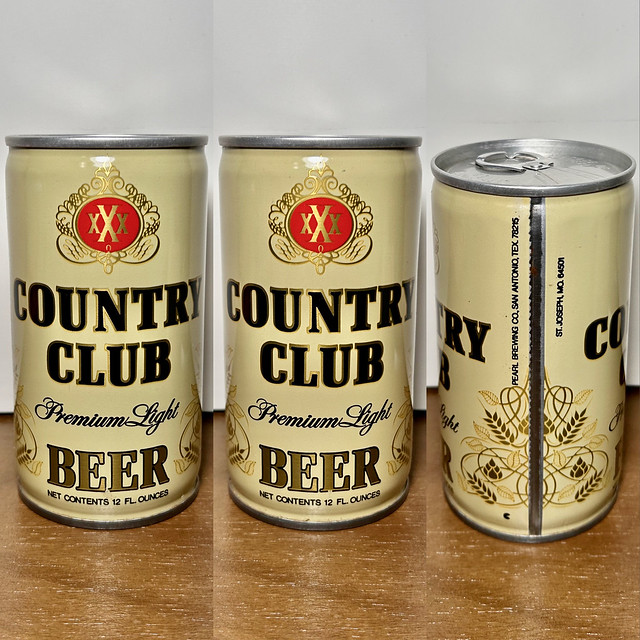 Beer Can - Country Club Beer - 01, 12oz, Ring-tab, Crimp-side