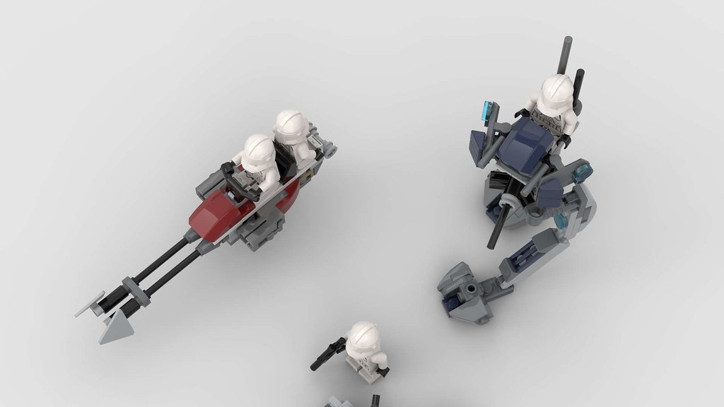 MOC] LEGO Star Wars AT-RT Walker and Speeder - Alternate Build of