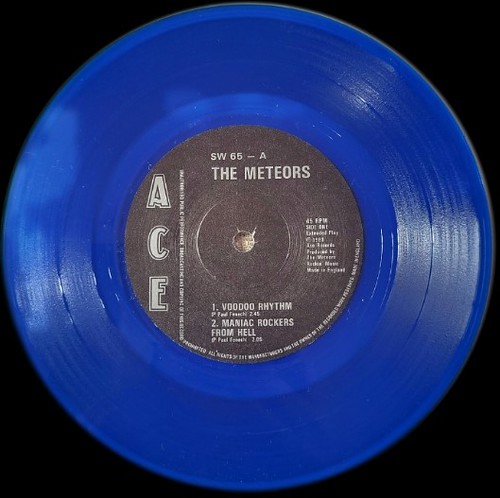 The Meteors - 'Meteor Madness' - Ace Records SW-65 (Blue Vinyl) - 6th March 1981