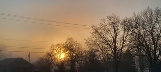 Sun Rising Through the Fog