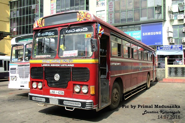 NA-4236 Kurunegala South (KGS) Depot Ashok Leyland - Viking 222 Hino Power B+ type bus at Kurunegala in 14.07.2016