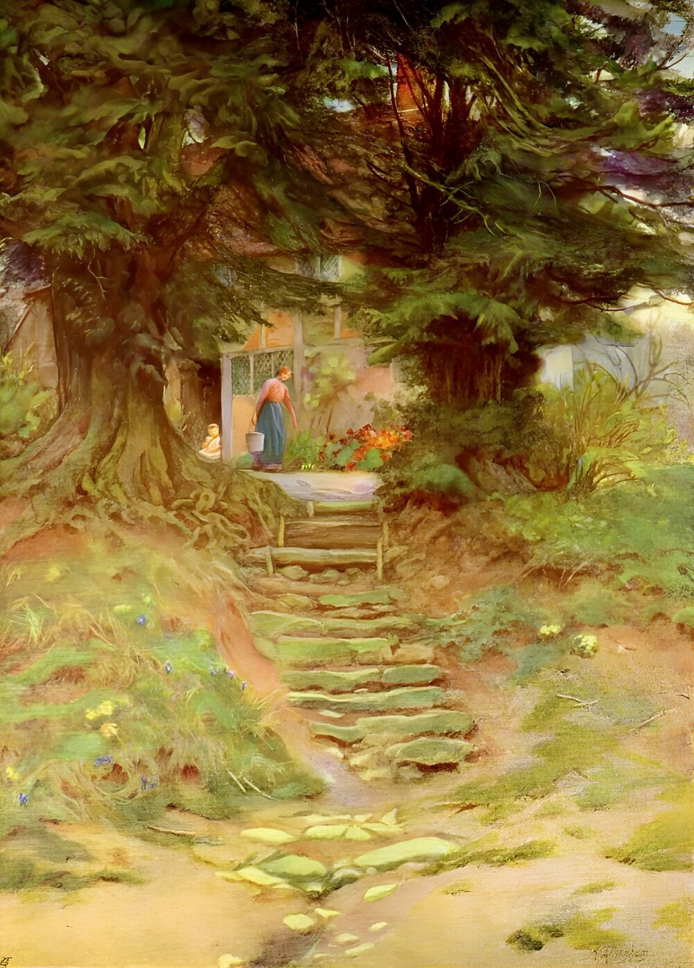 A Cottage Near Crocken Hill by Helen Allingham