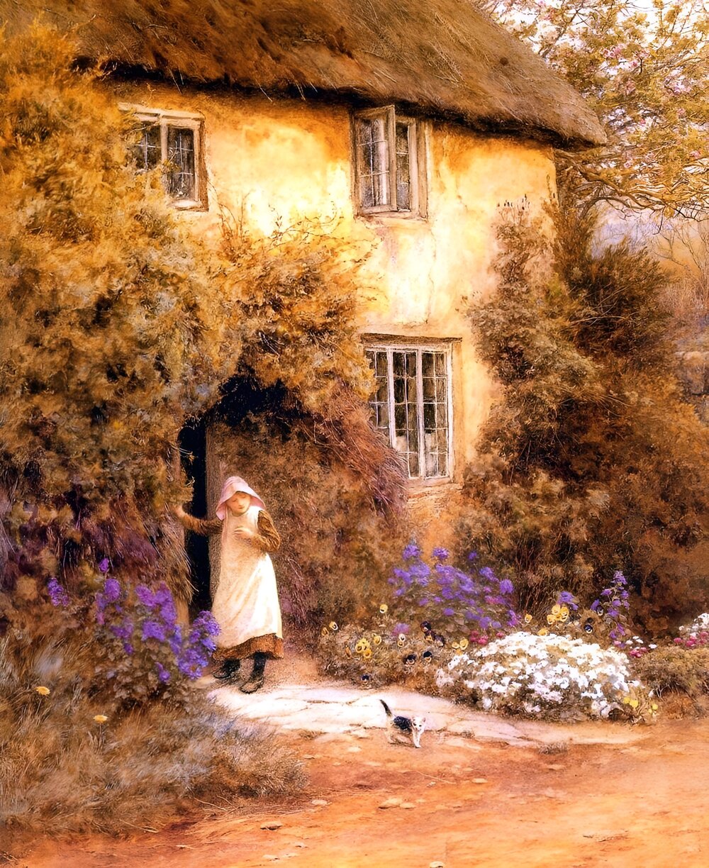 A Cottage Door by Helen Allingham