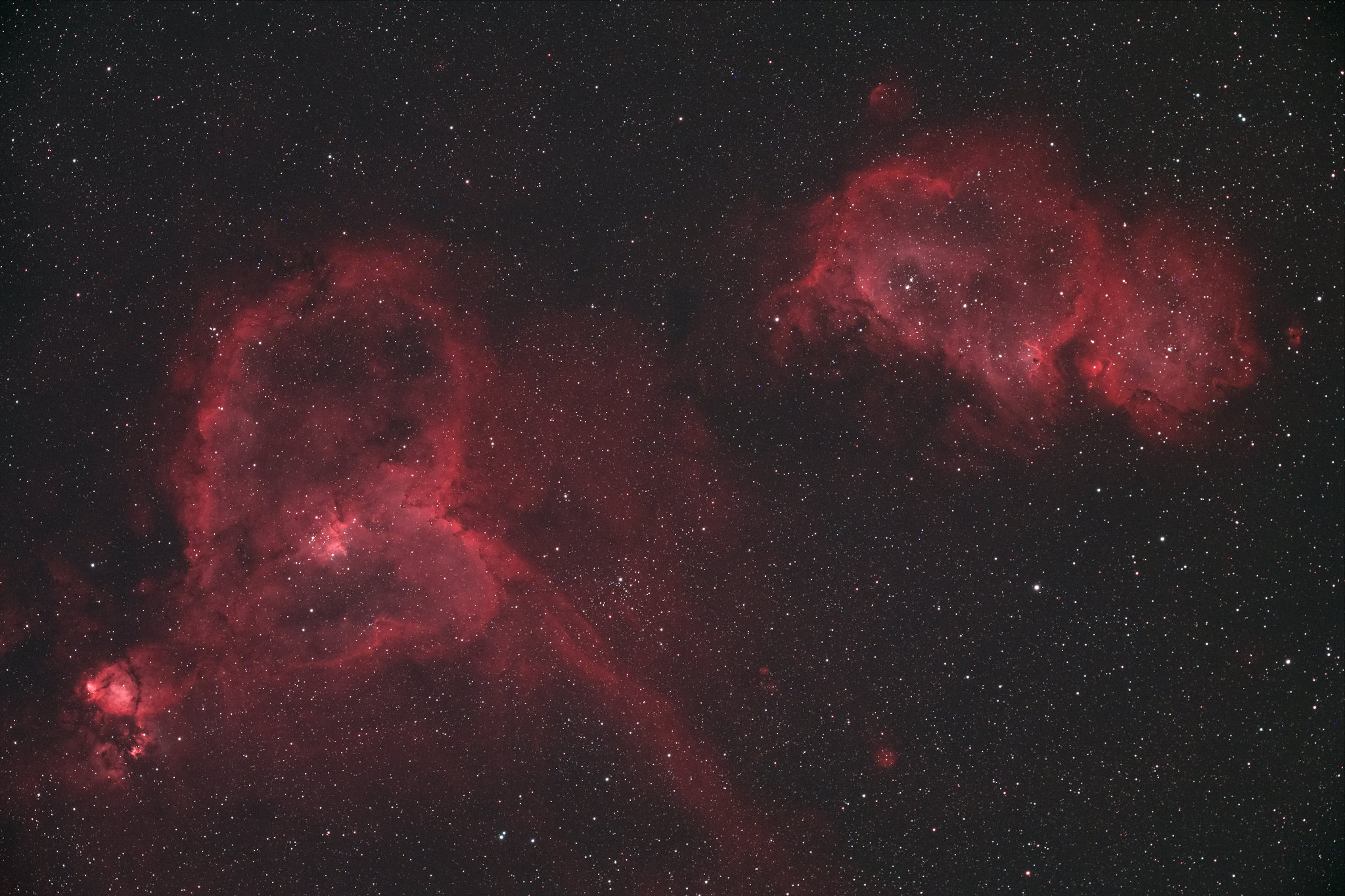 IC1805+IC1848(heart nebula&soul nebula)