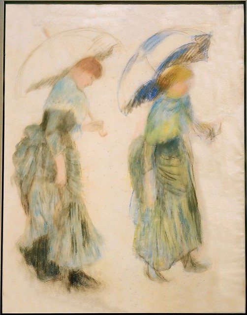 Renoir Girls with Umbrellas,pastel (National Museum of Serbia)
