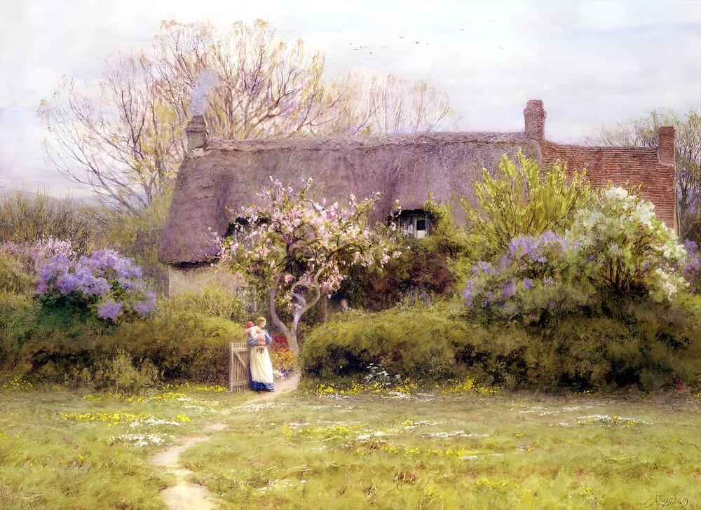 Cottage, Freshwater, Isle of Wight by Helen Allingham
