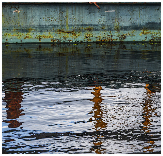 Hwy 44 Bridge Color #25 2023; Barge & Reflections