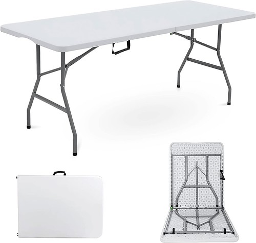 Denny International Trestle Table Indoor Outdoor Garden Catering Heavy Duty Folding Table for Picnic Party Dinner (5ft)