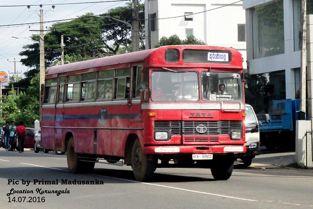 63-3822 Kurunegala South (KGS) Depot Tata - LP 1510/52 B type bus at Kurunegala in 14.07.2016