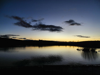 SUNSET OVER KERNAN LAKE ON A DARK EVENING 08-01-2024