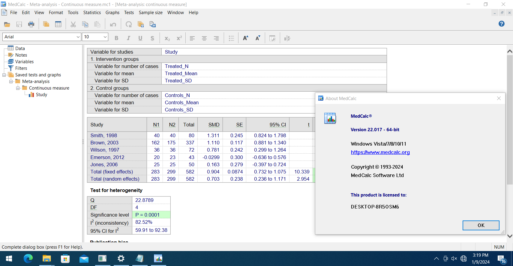 Working with MedCalc 22.017 full license