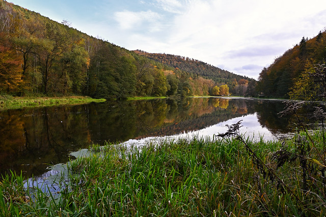 L'automne sur l'étang du Fleckenstein