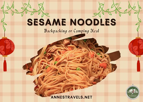 Sesame Noodles backpacking meal or camping meal