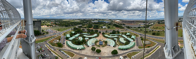 Partial HD Panorama, View of Buildings From Observation Deck, Torre de TV de Brasília (TV Tower), Brasília, Brazil
