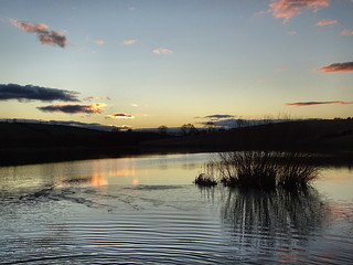 SUNSET OVER KERNAN LAKE ON A DARK EVENING 08-01-2024
