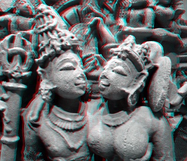 Hindu Shiva & Parvati RMO-Leiden 3D B&W