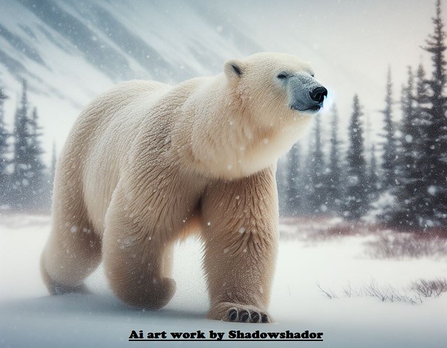 Polar bear (Ursus maritimus) Ai art