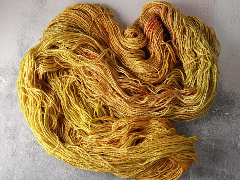 Misfit: Brilliance 4 Ply – British Bluefaced Leicester wool & silk hand-dyed yarn 100g – ‘Colonel Mustard’