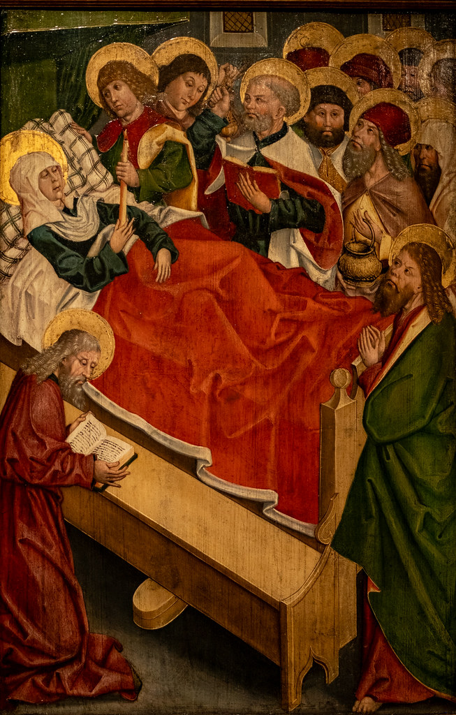 Unknown German Artist, The Death of the Virgin, late 15th century, Oil on panel, 11/21/23 #legionofhonor