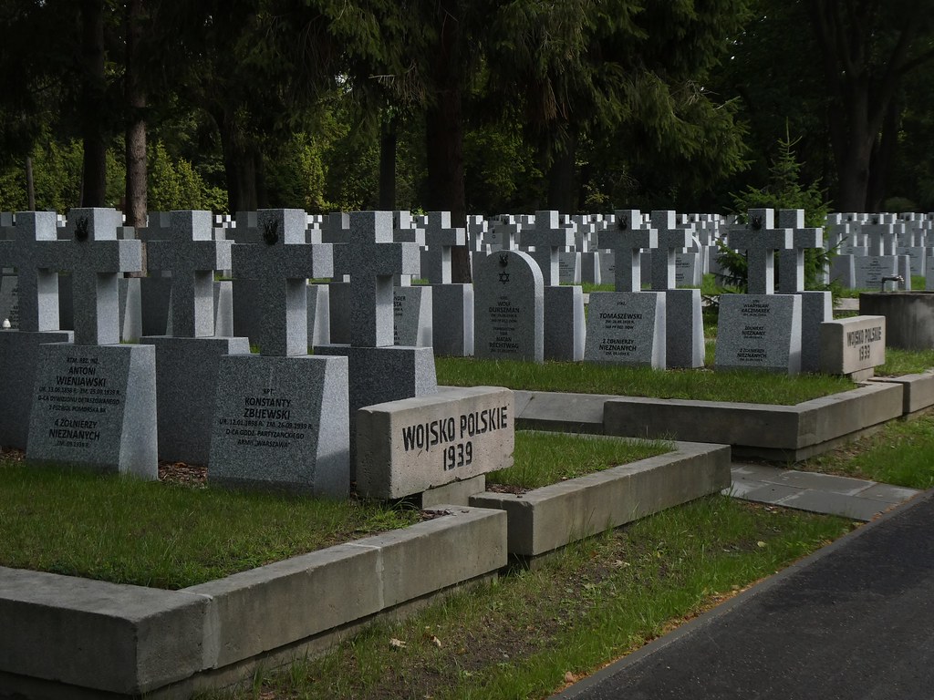 The graves of Polish soldiers who were killed during the Nazi-Soviet invasion of Poland in September and October 1939