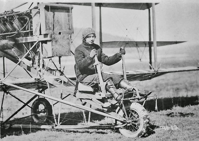 Early aircraft and pilot