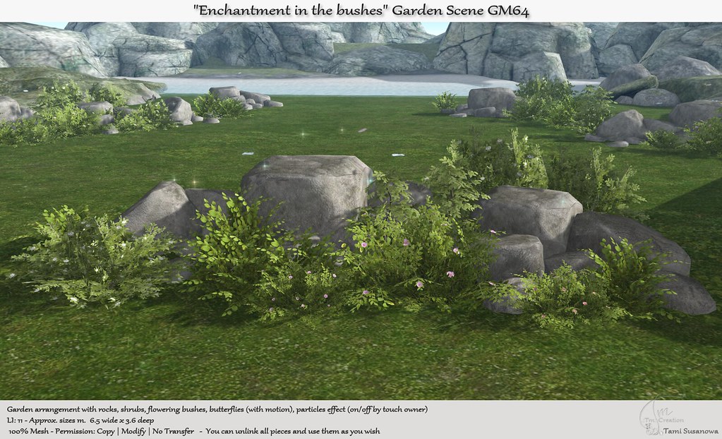 .:Tm:.Creation "Enchantment in the bushes" Garden Scene GM64
