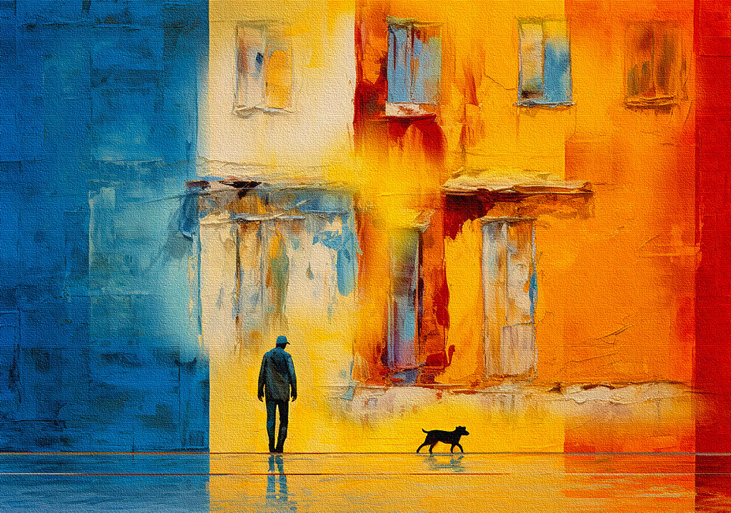 Man With Dog in the Style of Mark Rothko | Entered into ROTH… | Flickr