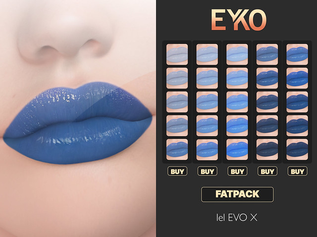 Nyx Blue Lipstick for Lelutka EvoX by EYKO - FATPACK