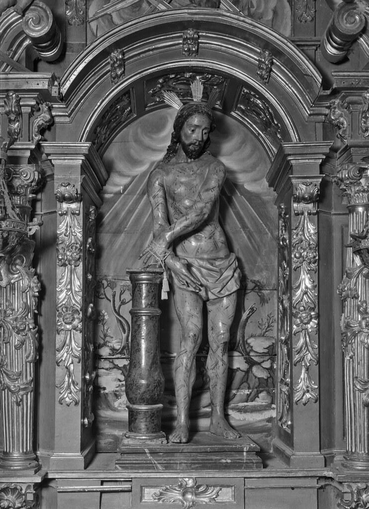 Iglesia de Santiago del Arrabal, Cristo atado a la columna. Fotografía de Georg Weise hacia 1925 © Bildarchiv Foto Marburg