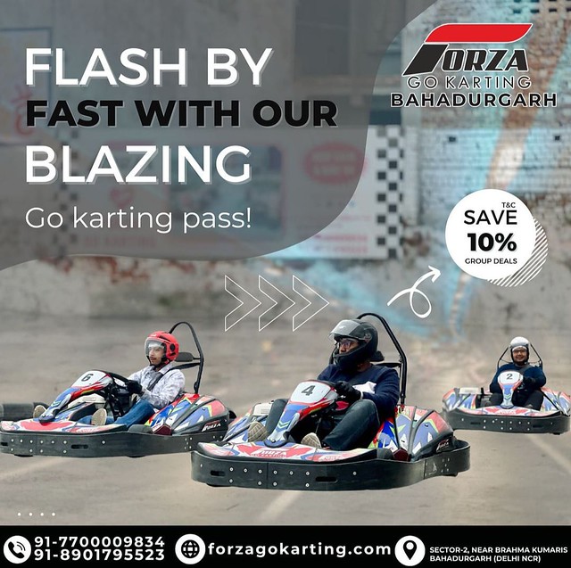 Flash by fast with our blazing go karting
