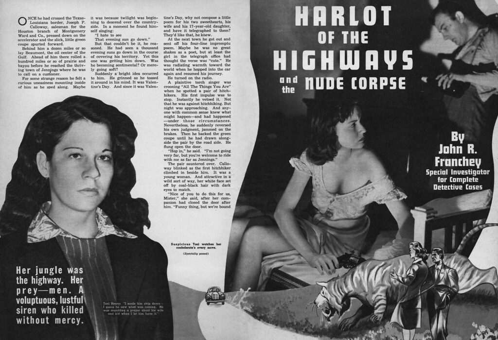 Complete Detective Cases 1940-11 splash Harlot of the Highways Jack Kirby