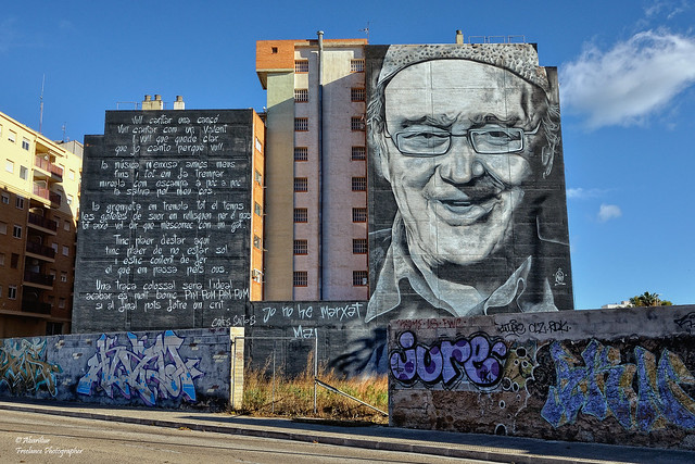 Mural homenatge a Carles Santos. Vinarós