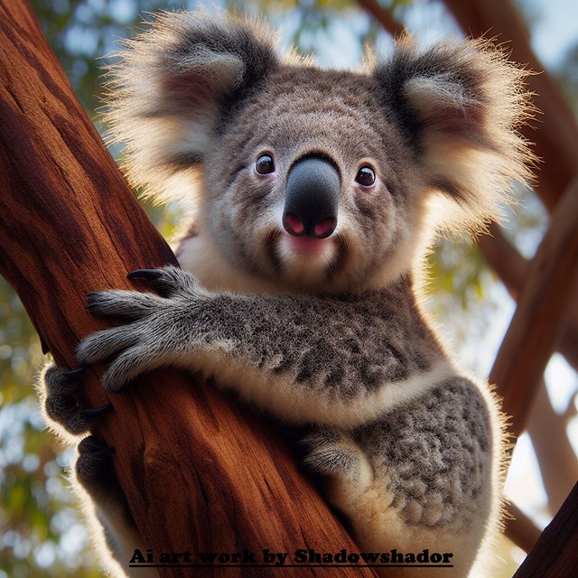 Koala (Phascolarctos cinereus) Ai art