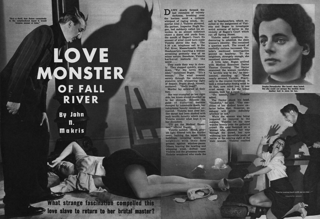 Complete Detective Cases 1940-11 splash Love Monster of Fall River