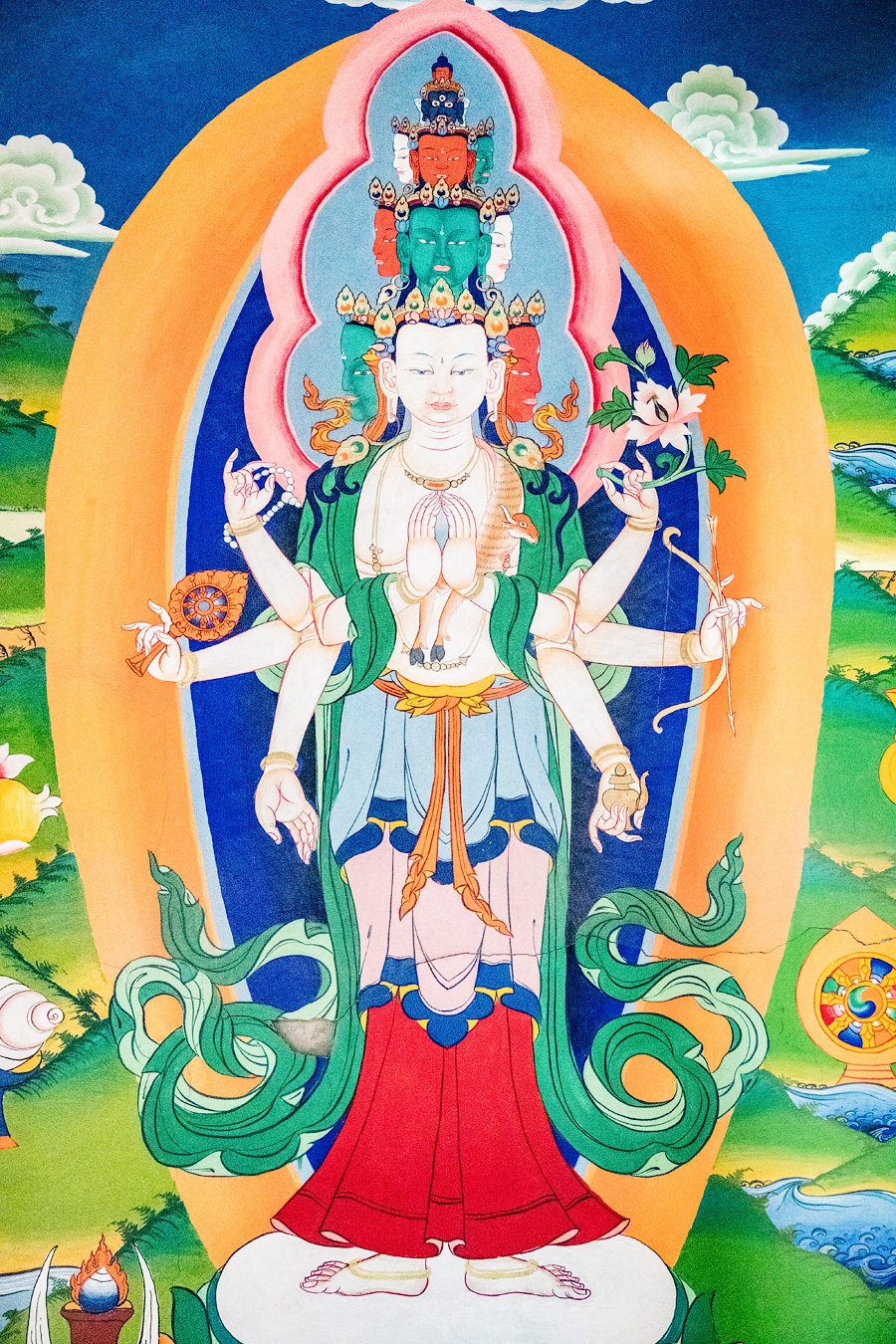 Авалокитешвара. Фрески Духанга монастыря Карча