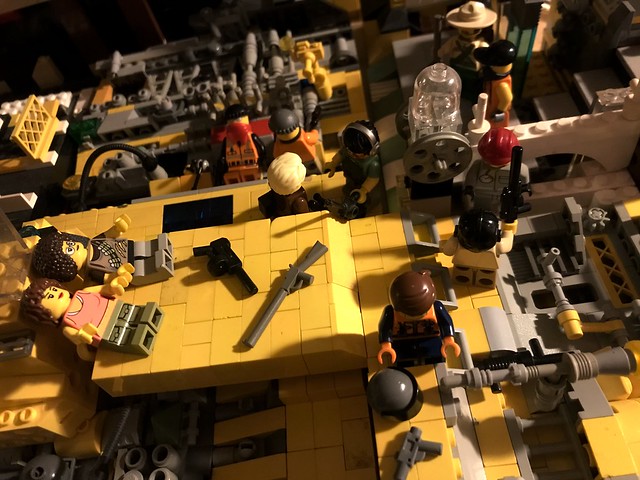 Lego Classic Space: under-city eco-terrorist romantic talk a dreams of a life after the have ruled the world and destroyed all high-tech ( radical faction minifigured AFOL MOC vignette toy hobby )