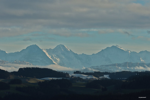 Eiger, Mönch und Jungfrau an Neujahr 2024