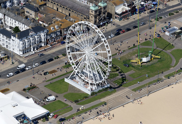Great Yarmouth aerial image - the Big Wheel on the seafront