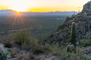 Gates Pass at Sunset - Tucson Arizona