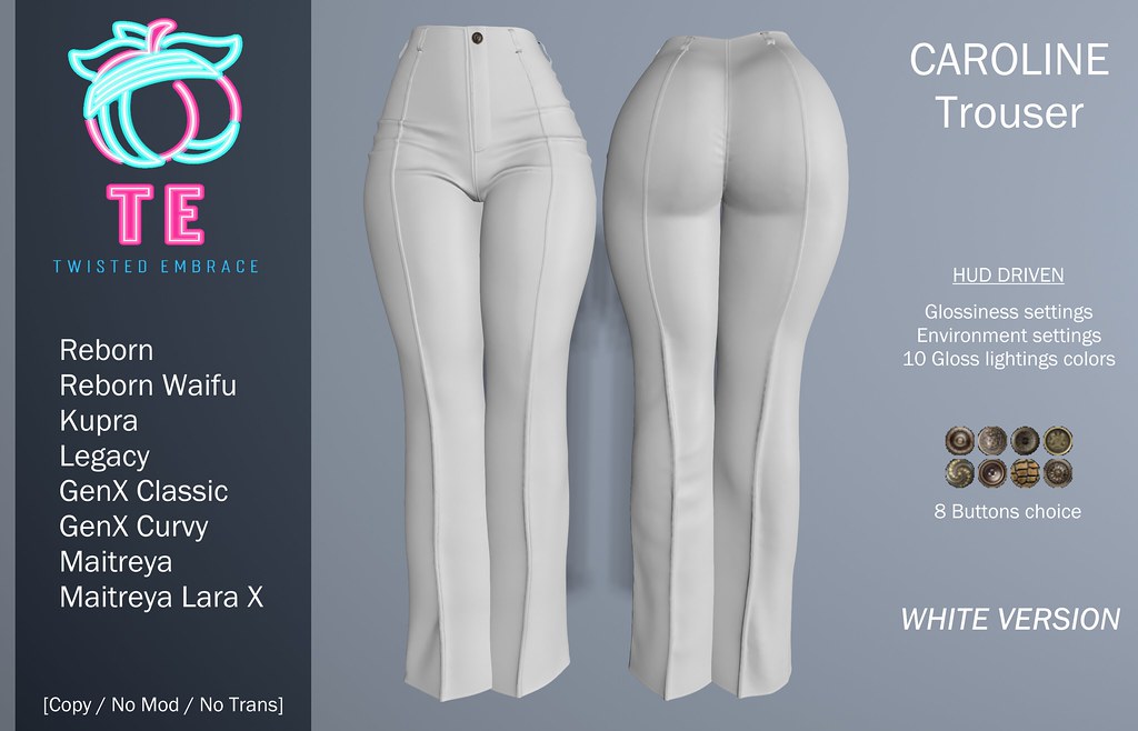Caroline Leather Trouser – White version