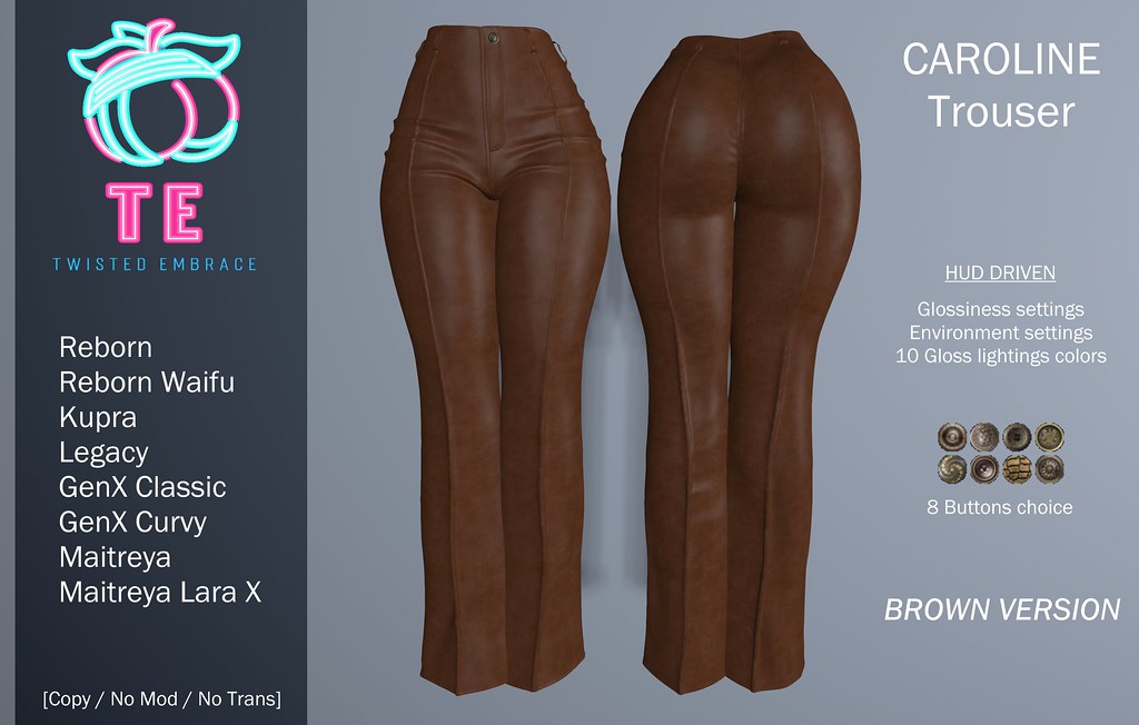 Caroline Leather Trouser – Brown version