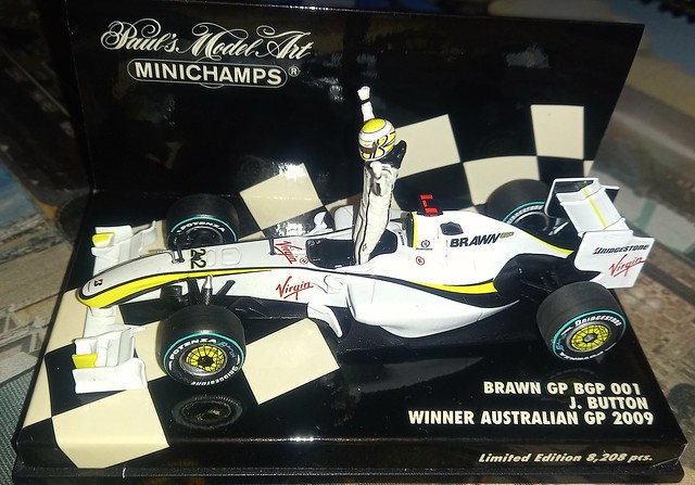 Brawn GP-BGP 001, Jenson Button, Winner Australian GP 2009. Model By Mini Champs.
