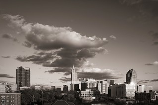 Downtown Raleigh Monochrome View