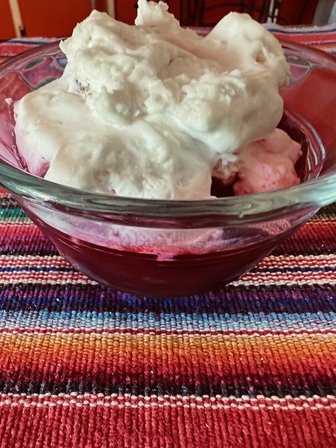 Cranberry Apple Sauce With Whipped Cream