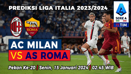 Prediksi AC Milan vs AS Roma di Pekan ke-20 Liga Italia 2023-2024